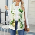 thumbnail image 2 of Wutalume Women's Christmas Printed Fashionable And Warm Fleece Cardigan Vest, Cozy and Festive Layering Piece for Holiday Outfits and Cold Days,Army Green L, 2 of 6