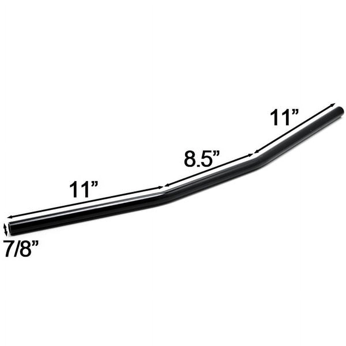 Krator Motorcycle Handlebar 7/8" Black Steel Zero Drag Compatible with Honda CB 250 450 650 700 750 Nighthawk