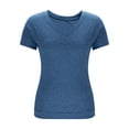 thumbnail image 5 of Kcolen Women's Dressy Casual Blouses To Wear with Jeans Summer Solid Color Short Sleeve T-Shirts V Neck Comfy Trendy Pullovers Loose Fit Fashion Blouse for Women, 5 of 6