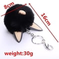 thumbnail image 3 of Momihoom Cute Cat Ears Keychain Pendant Women Key Ring Holder Pompoms Key Chains Thick Key Ring, 3 of 5