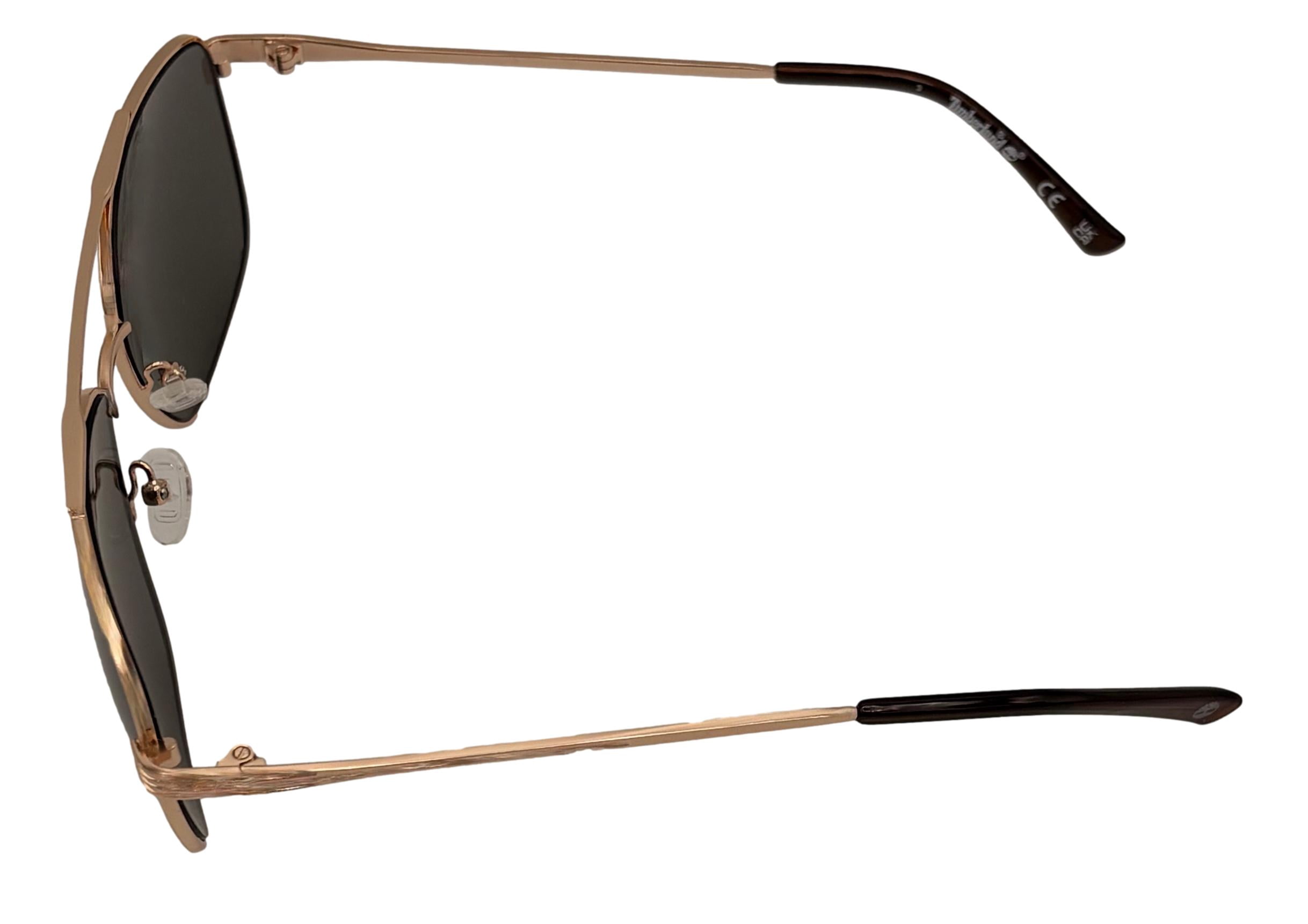 Timberland UV Protection Men's Rectangle Aviator Fashion Sunglasses, Gold