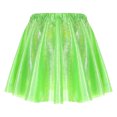 thumbnail image 3 of Minifalda metálica brillante para mujer, cinturilla elástica brillante, faldas con volantes, disfraz de fiesta de Carnaval Raves, baile en barra, 3 of 5