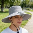 thumbnail image 5 of Solar Fan Hat Wide Brim with Built in Fan Lightweight Breathable Cooling Sun Hat for Hiking Fishing Beach Camping Gardening by PALIFEUR, 5 of 6