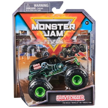 Monster Jam, Official Grave Digger Monster Truck, Die-Cast Vehicle, 1:64 Scale, Kids Toys for Boys Ages 3 and up