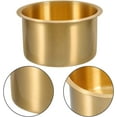 thumbnail image 5 of ABCISI 2pcs Copper Cup Holders for Storage, Stainless Steel with Brass Plating, Universal Drink Holders Fit Rvs Boats Cars and Trucks, 4.01 X 4.01 X 4.33 Inch, Gold, 5 of 9