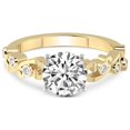 thumbnail image 3 of Round Shape 3 Carat IGI Certified Lab Grown Diamond Ring | 14K Yellow Gold |Catrina Cutwork Lab Diamond Engagement Ring | FG-VS1-VS2 Quality Friendly Diamonds, 3 of 5