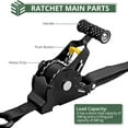 thumbnail image 2 of EPYINS Ratchet Tie Down Straps - Auto Retractable Ratchet Straps Heavy Duty 1500lbs 4 Pack with S Hooks, Ratchet Straps for Securing Cargo Luggage Motorcycle Truck Boat, 3.3m, Black, 2 of 6
