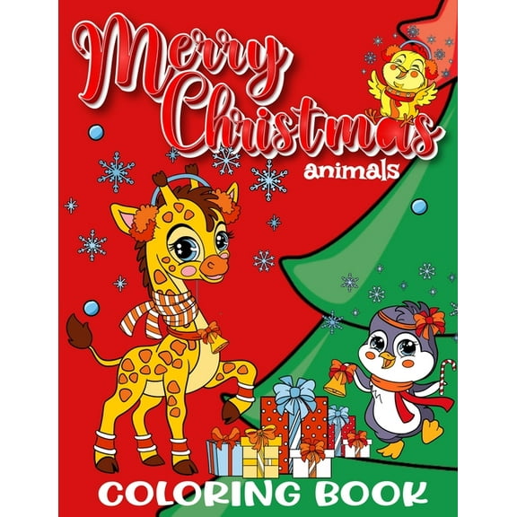 Merry Christmas Animals Coloring Book for Kids, (Paperback)