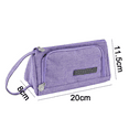 thumbnail image 2 of Estuche, estuche, 3 compartimentos, bolsa de gran capacidad, violeta, 2 of 5