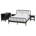 thumbnail image 2 of Baxton Studio Braith Farmhouse Bedroom Set, Queen, Black, 2 of 12