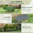 thumbnail image 4 of Outsunny Galvanized Raised Garden Bed with Crop Cage and Shade Cloth, 4 of 10