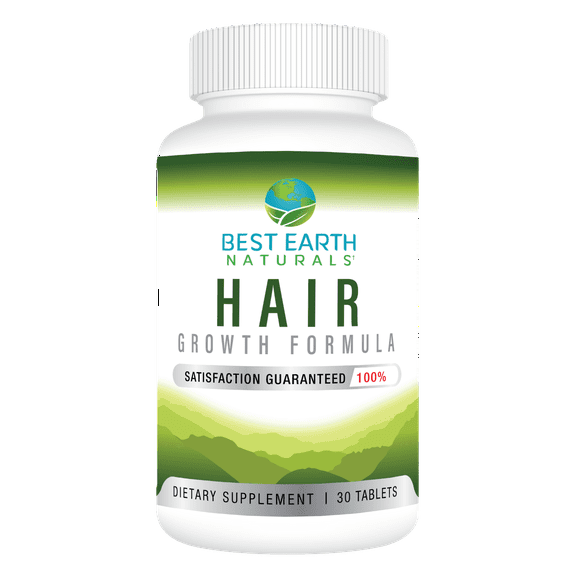Best Earth Naturals Hair Growth Formula, Vitamins, Riboflavin, Hair Supplement, Men & Women, 30 Ct