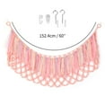 thumbnail image 2 of Macrame Toy Storage Net 60 Inch Handwoven Rope Wall Hanging Organizer OEKO-Certified 30lbs Capacity 6 Boho Colors for Kids Room Nursery Playroom Bedroom, 2 of 3