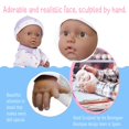 thumbnail image 3 of La Baby Boutique Hispanic 11 inch Small Soft Body Baby Doll dressed in Purple for Children 12 Months and older, 3 of 5
