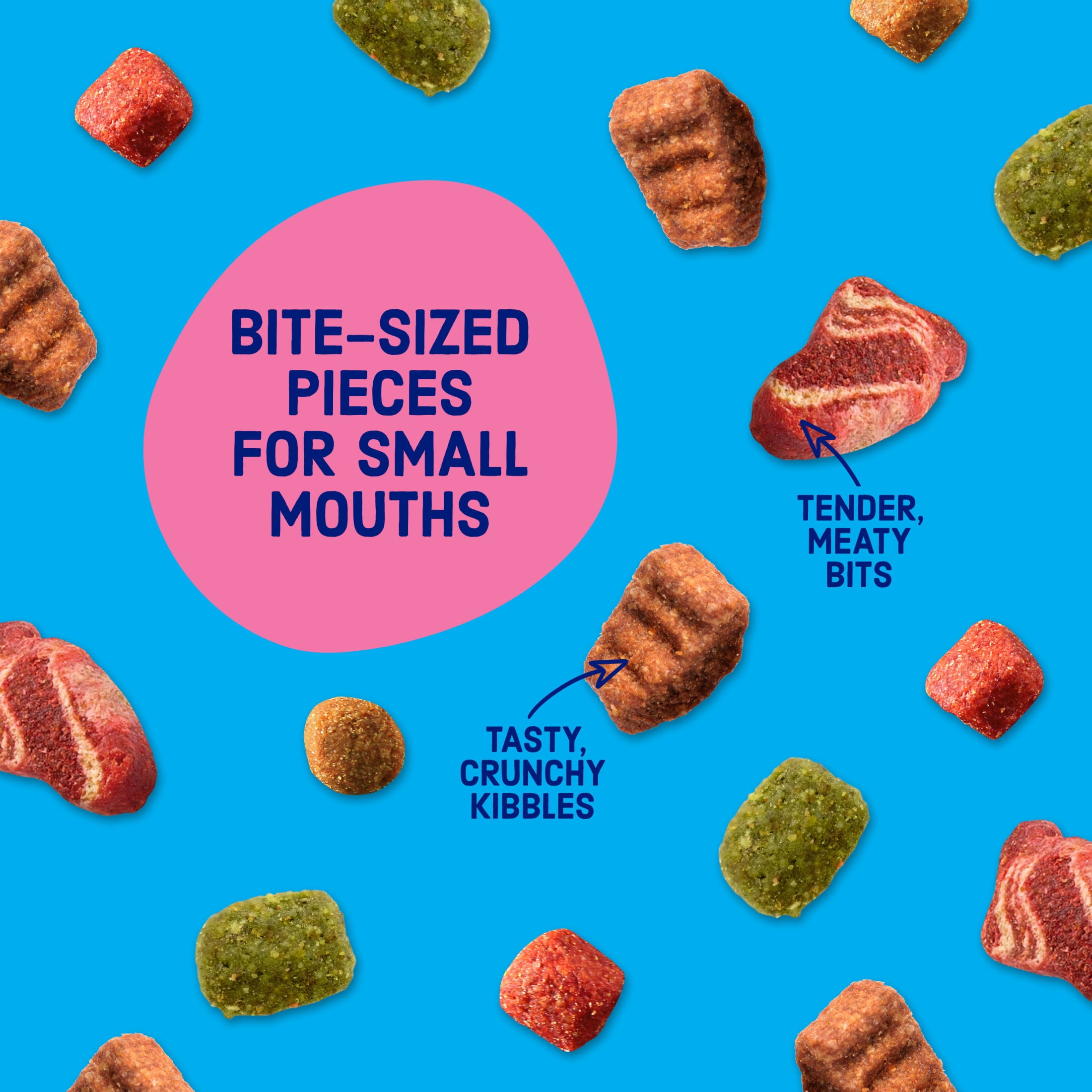 (4 pack) Kibbles 'n Bits Bistro Mini Bits Small Breed Dry Dog Food Beef & Apple Flavor, 3.5 lb. Bag