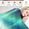 Jeuxus Aurora Lights Stars Space Art Flannel Blanket Lightweight