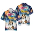 thumbnail image 3 of Happy New Year with Shetland Sheepdog Fireworks Holiday Xmas Winter 2025 Hawaiian Shirt Breathable Summer Unisex Merch Sheltie Dog Lover Gifts - 00025, 3 of 6