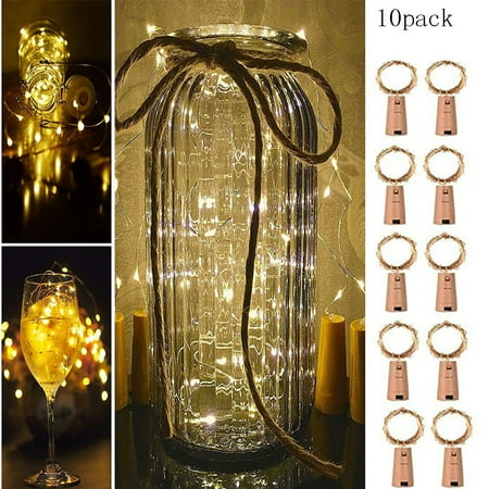 

Shiusina 10Pcs Cork Shaped LED Night Light Light Wine Bottle Lamp For Party Decor