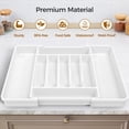 thumbnail image 4 of Organizador de cubiertos Ukeetap extra grande expandible blanco, 4 of 8