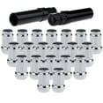 thumbnail image 2 of cciyu Set of 20 Silver 6 Spline Chrome Wheel Lug Nuts +2 Keys for Ford Bronco/Explorer/Explorer Sport Trac/for F-150/Mustang for Jeep for Cherokee/CJ3/CJ5 1959-2014 1/2"-20 Drive Close End 1.38" Tall, 2 of 4