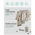 thumbnail image 5 of 110 lb Load Capacity Clothes Rack with Wheels Garment Rack with Storage Shelf Clothing Rack for Bedroom 2 Brakes Steel Frame White, 5 of 8