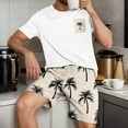 thumbnail image 2 of GERsome Mens Pajama Sets 2 Piece Short Sleeve Crewneck Tops and Shorts Lounge Sets Summer Soft Lightweight Nightwear M-3XL, 2 of 6