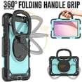 thumbnail image 3 of for Lenovo Tab M8 4th Gen Case 8 inch 2024/2023, 360 Rotating Shockproof Cover with Stand, Handle, Shoulder Strap, Sky Blue Panel, 3 of 7