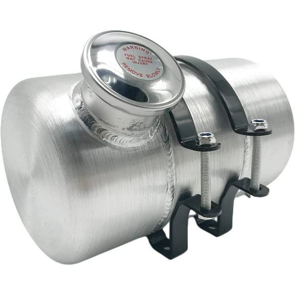 JSD AUTO PARTS 1 Gallon Fuel Tank 6'' x 10" 1/4 NPT Outlet End Fill Spun Aluminum Gas Tank for motorbike,mini bike,go kart