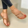 thumbnail image 1 of CEHVOM Summer Flat Bottom Shoes Rhinestone Flip-flops Women Flip Flops Casual Slippers, 1 of 4
