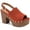 Bright Red Micro, variant on Womens Rayaell Faux Suede Studded Platform Sandals