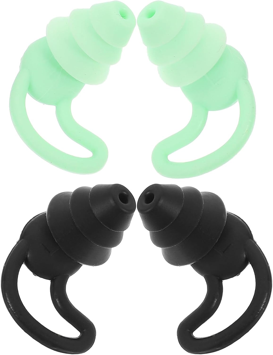 Swim Ear Plugs 2 Pairs with Storage Box Reusable Ear Plugs Noise