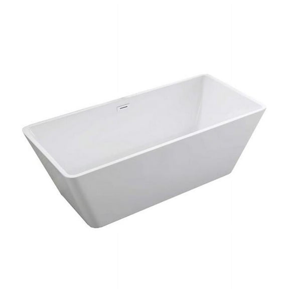 Bellaterra Home BA6867 67 in. Rieti Freestanding Bathtub, Glossy White