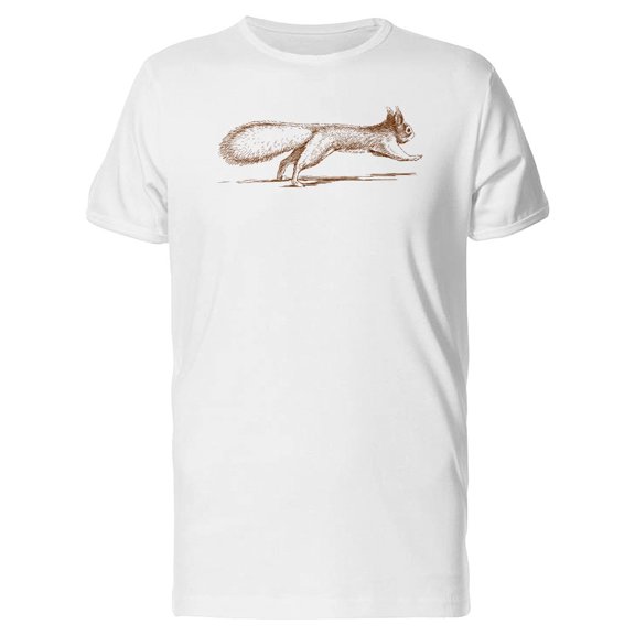 Sketch Of Jumping Squirrel Tee Men's -Image by Shutterstock