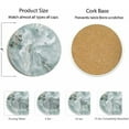thumbnail image 4 of Set of 6 Abstract Marble Coasters with Holder, Absorbent Ceramic Coasters for Drinks, Coasters with Cork Backing for Table Protection, Housewarming Gifts for New Home, 4 of 6