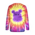 thumbnail image 5 of Fashion Women Easter Printed Round Neck Long Sleeve T-Shirt Printing Sweatshirt Blouse Tops, 5 of 5
