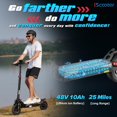 thumbnail image 4 of Scooter eléctrico iScooter iX3, neumáticos todoterreno de 10 pulgadas, scooter eléctrico con motor de 800 W, alcance de hasta 25 millas, velocidad máxima 24 MPH, altura del manillar ajustable, scooter, 4 of 5