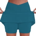 thumbnail image 2 of Athletic Skorts for Women Summer Casual Tennis Skirts Stretch Tummy Control High Waisted Skort Blue XL, 2 of 8