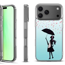 For iPhone 17 Pro Shockproof Protective Phone Case, by OneToughShield - Rain/Hearts