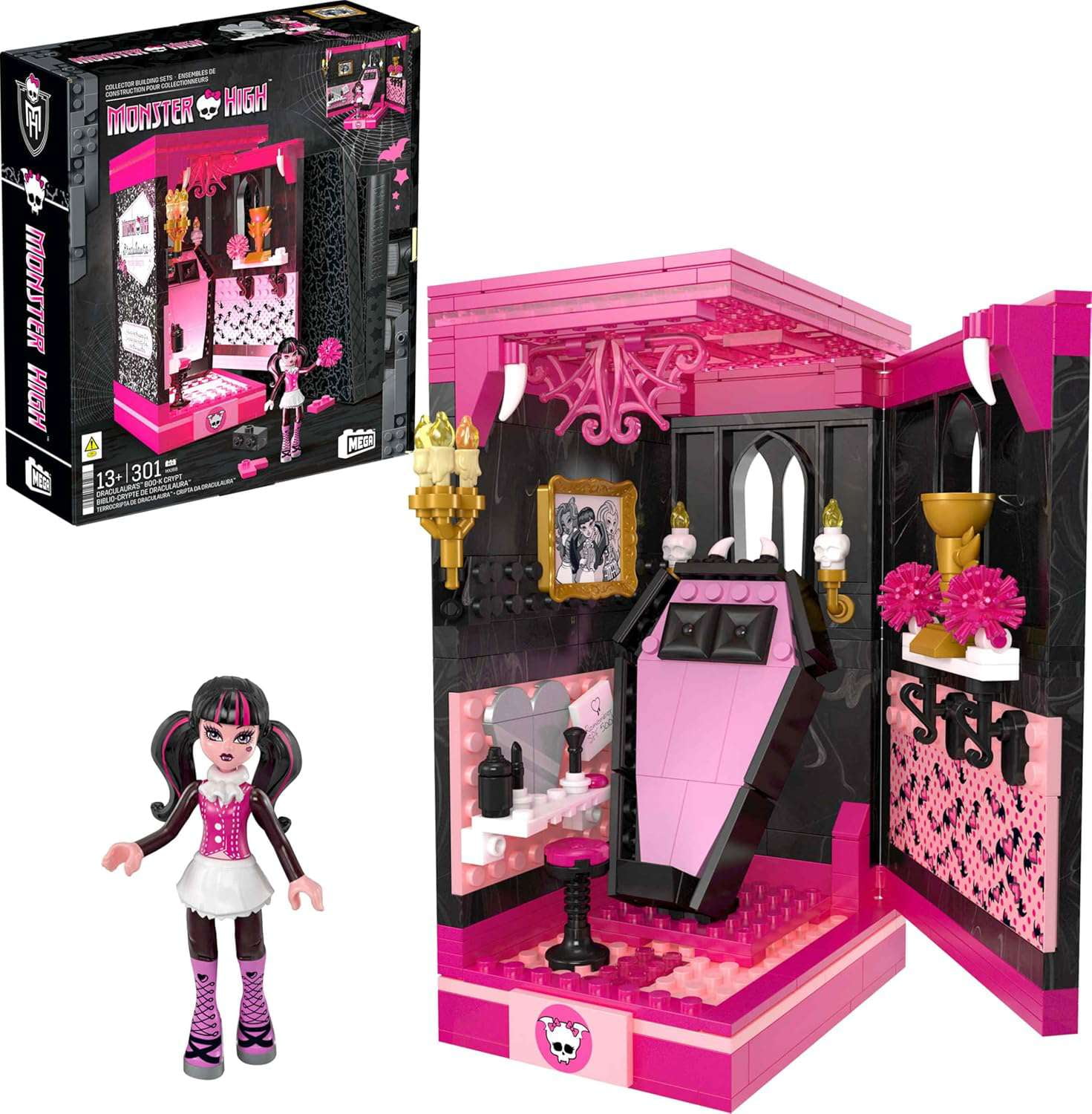 Mega Bloks Monster High Draculaura's Boo-k Crypt Building