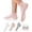 3 Pair With Grips (1grey+1white+1pink), variant on Pilates Socks with Grips for Women Yoga Socks Non Slip Barre Hospital Socks 6-Pairs Grippy Ankle Socks