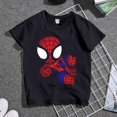 thumbnail image 1 of Cute Cartoon Spiderman Familia Ropa a juego Papá Mamá Niños Niñas Trajes a juego Niños Adultos Ropa de verano Negro T-shirtKid (130) Gao Jinjia LED, 1 of 2