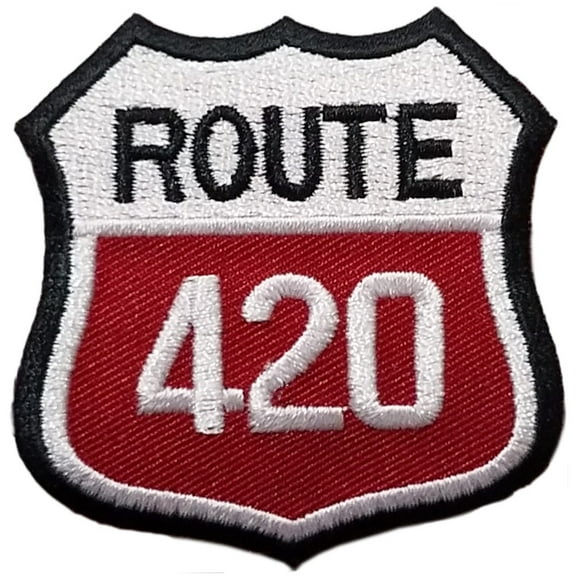 Route 420 Embroidered Sew On Patch - 2 1/4" X 2 1/4"