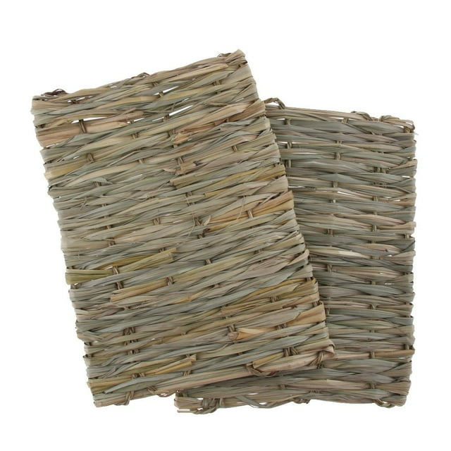 2x Natural s for Rabbits Grass Mat Rabbit Hay Feeder Guinea Mat Toy