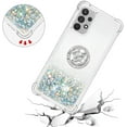 thumbnail image 5 of Samsung Galaxy A32 4G(Not 5G) Case,Creativity Clear Quicksand Glitter Flowing Liquid Floating Soft TPU Case w/Stand Bling Diamond Sparkle Phone Cover for Samsung Galaxy A32 4G  Silver, 5 of 14