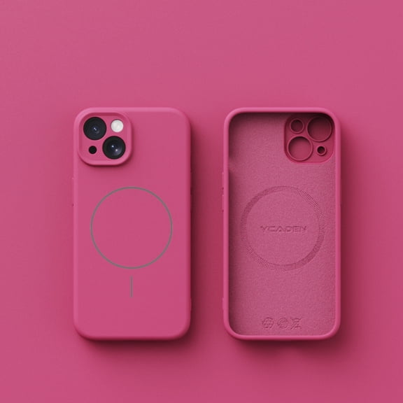 for iPhone 15 Magnetic Case, Compatible with Mag-Safe, Military Grade Drop Protection and Raised Camera Protection, Slim Shockproof Anti-Scratch Phone Cover for iPhone 15, Rose