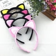 thumbnail image 4 of Minnieouse Diadema con orejas de gato de dibujos animados de tela, accesorios simples para el cabello de múltiples colores meticulosos Ropa, zapatos y accesorios Miscelánea Negro+Amarillo, 4 of 6