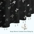 thumbnail image 6 of Black Gray Butterfly Pattern Shower Curtain 72"x72" ,Bathroom Decorative Shower Curtains Set with 12 Hooks,Modern Waterproof Washable Shower Curtain, 6 of 6