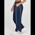 thumbnail image 4 of Pantalones Deportivos Holgados de Pierna para Mujer, Informales, con Cordón Ajustable y Cintura Elástica, en Colores Contrastantes, Estilo Y2K. Azul Oscuro XXL, 4 of 8