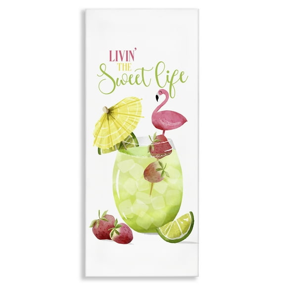 Stupell Industries Sweet Life Summer Drink Food & Beverage Painting Wrapped Canvas Art Print Wall Art, 10 x 24