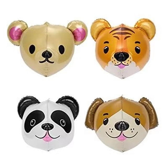 Globo de animales de la selva, globo de helio 4D de 4 piezas para decoración de cumpleaños de niño y niña Sailing Electrónica